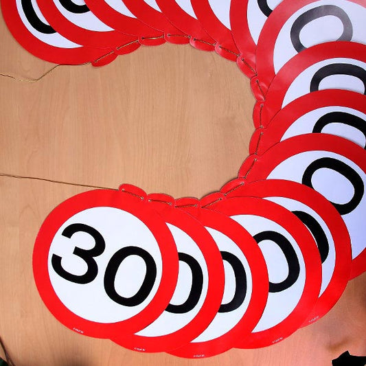 Verkehrszeichen Deko zum Geburtstag