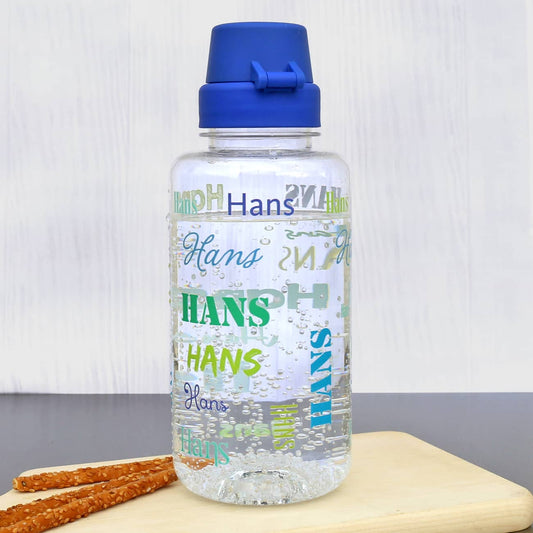 Trinkflasche mit Name in verschiedenen Farben und Schriftarten, 0,7 L
