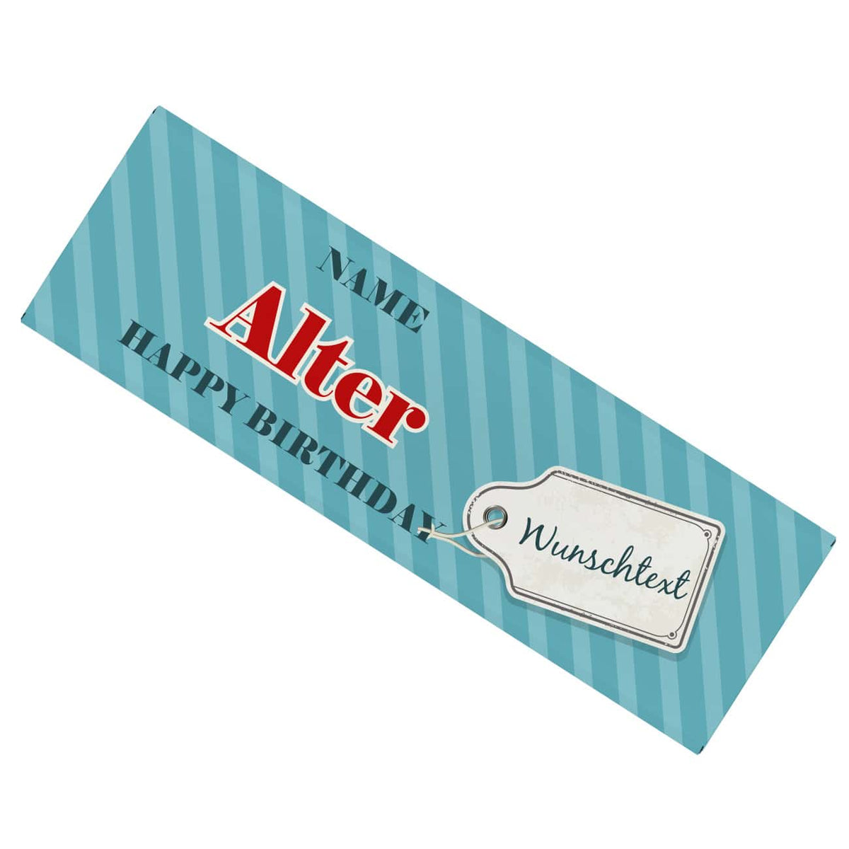 Riesige Geburtstagsschokolade personalisiert mit Name, Alter und Wunschtext