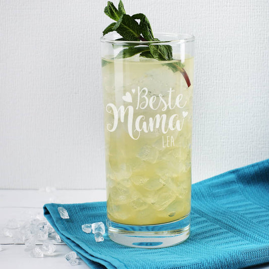 Trinkglas "Beste Mama" mit Name
