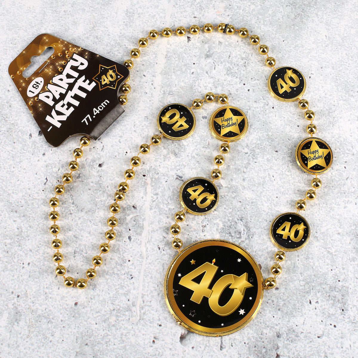 Party Kette zum 40. Geburtstag - Star