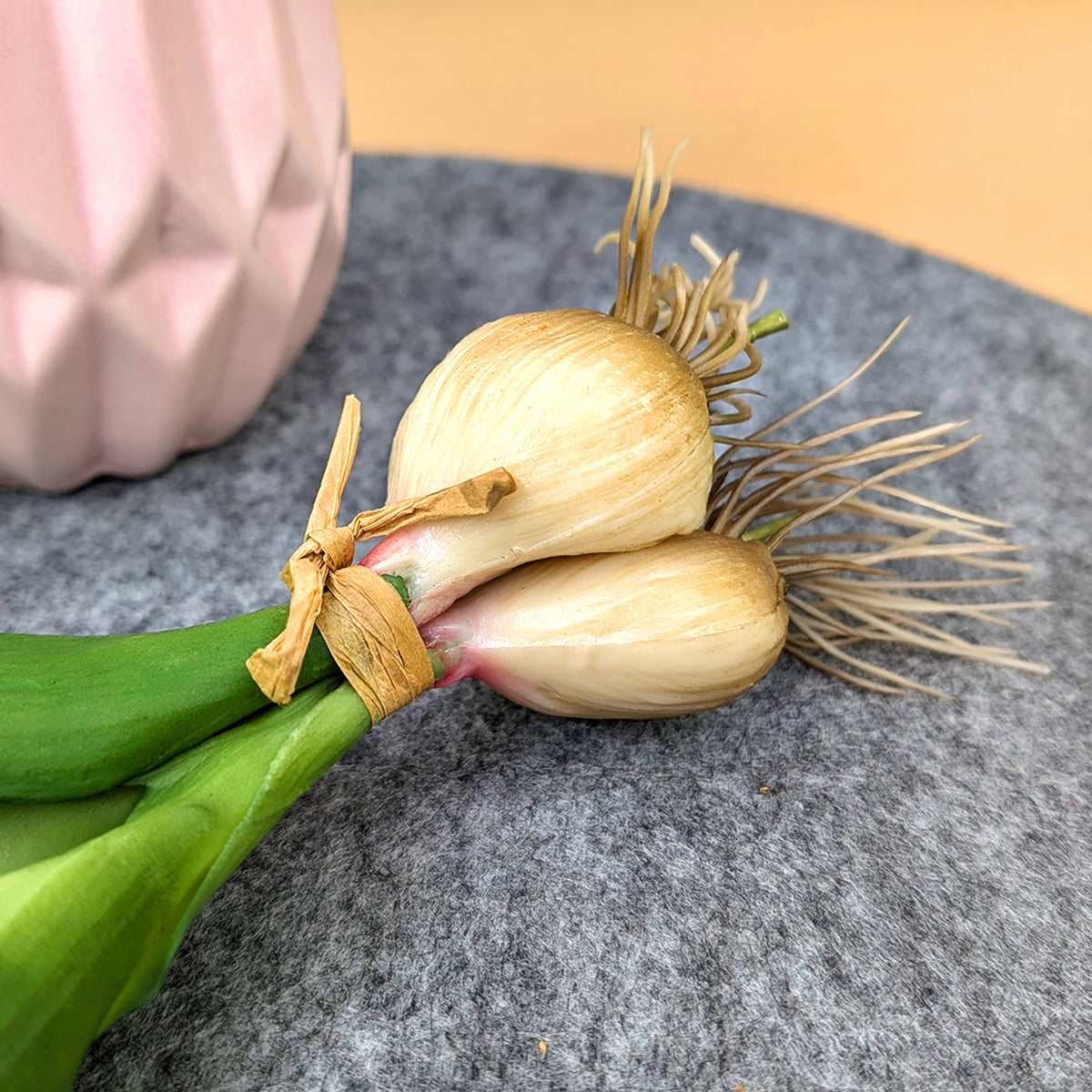 Nahaufnahme der weißen Zwiebel