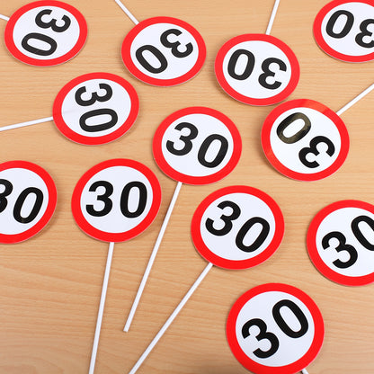 Mini Schilder Verkehrzeichen zum 30. Geburtstag