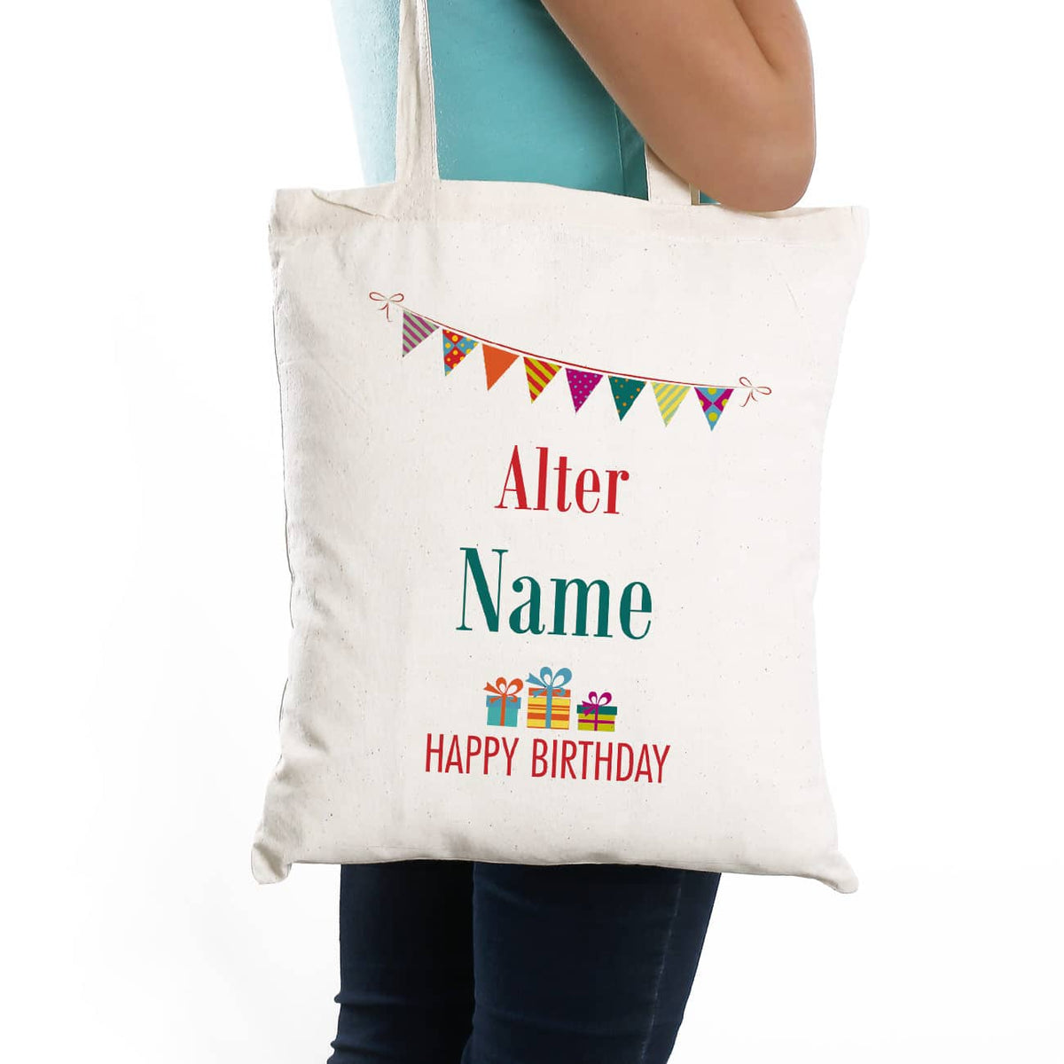 Happy Birthday Beutel mit Name und Alter
