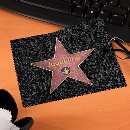 Brillenputztuch Walk of Fame mit Wunschnamen
