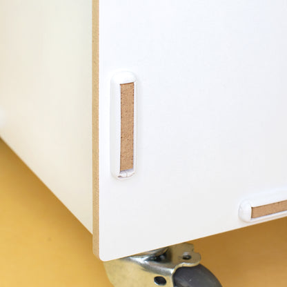 Personalisierte Rollbox aus Holz von clipfritz - Spielzeugkiste mit Weltraum Motiv & Name für Jungen