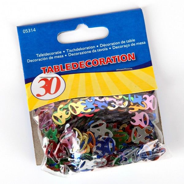 Zahlenkonfetti 30 in Verpackung