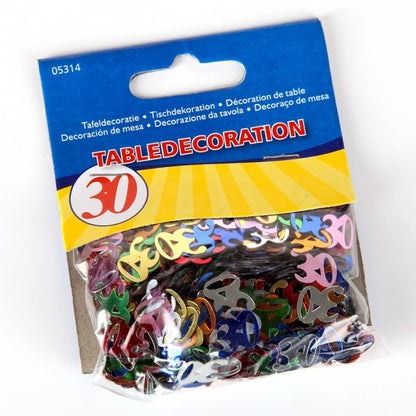 Zahlenkonfetti 30 in Verpackung