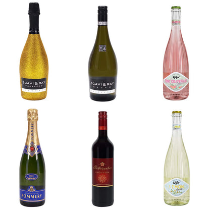 Verschiedene Alkoholflaschen nach Wunsch