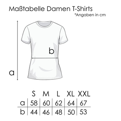 Größentabelle Damen T-Shirts für Frauen