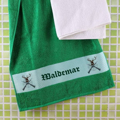Handtuch mit Namen für Jäger