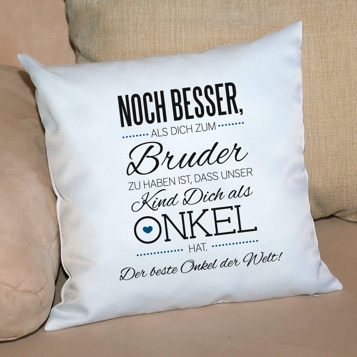Kuschelkissen für den besten Onkel mit Wunschtext
