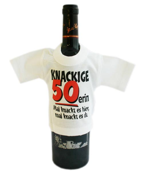 Mini Shirt für Flaschen knackige 50erin