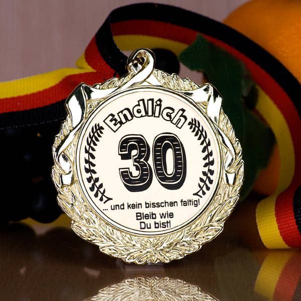 Medaille zum 30. Geburtstag