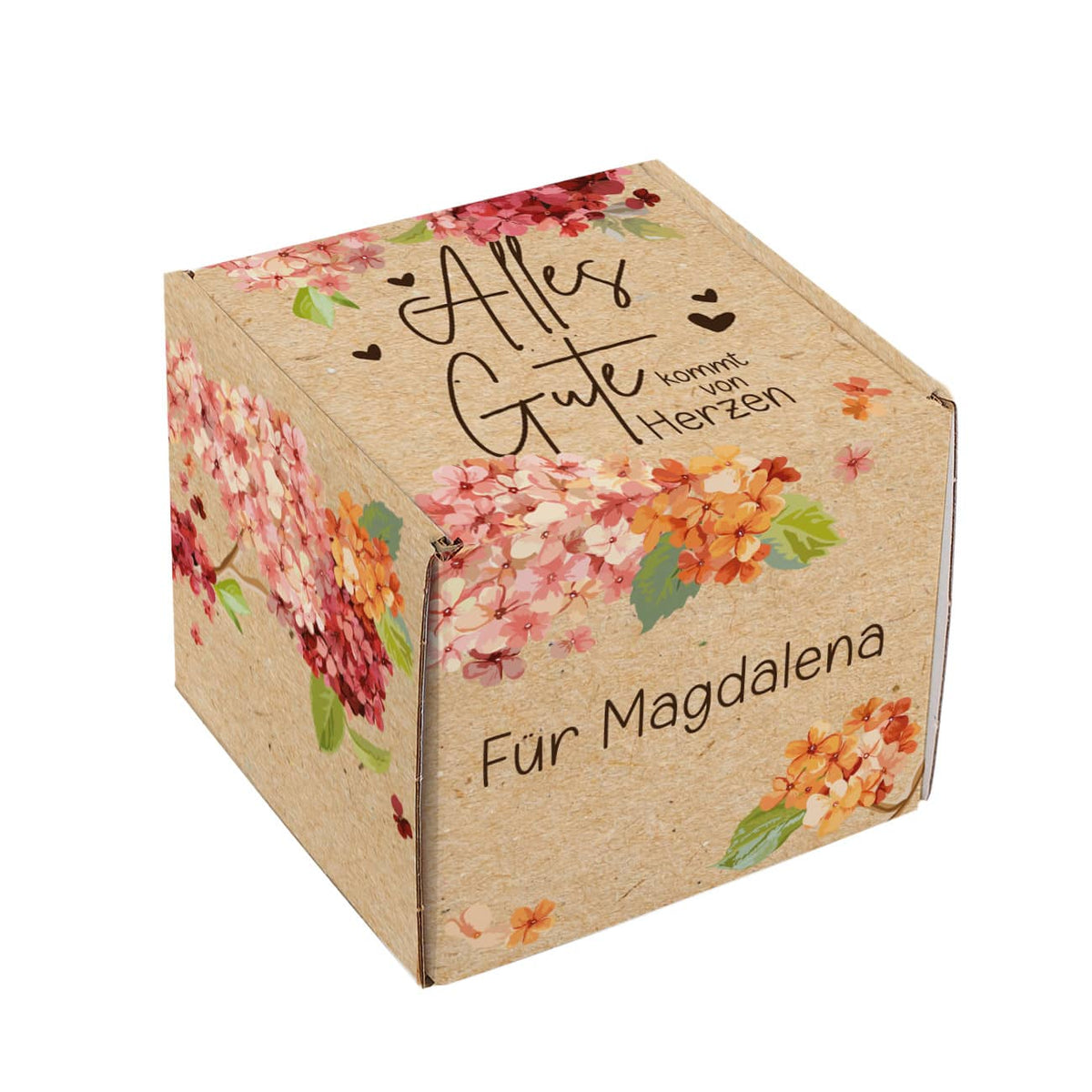 Alles Gute kommt von Herzen - Geschenkverpackung mit Ihrem Wunschtext
