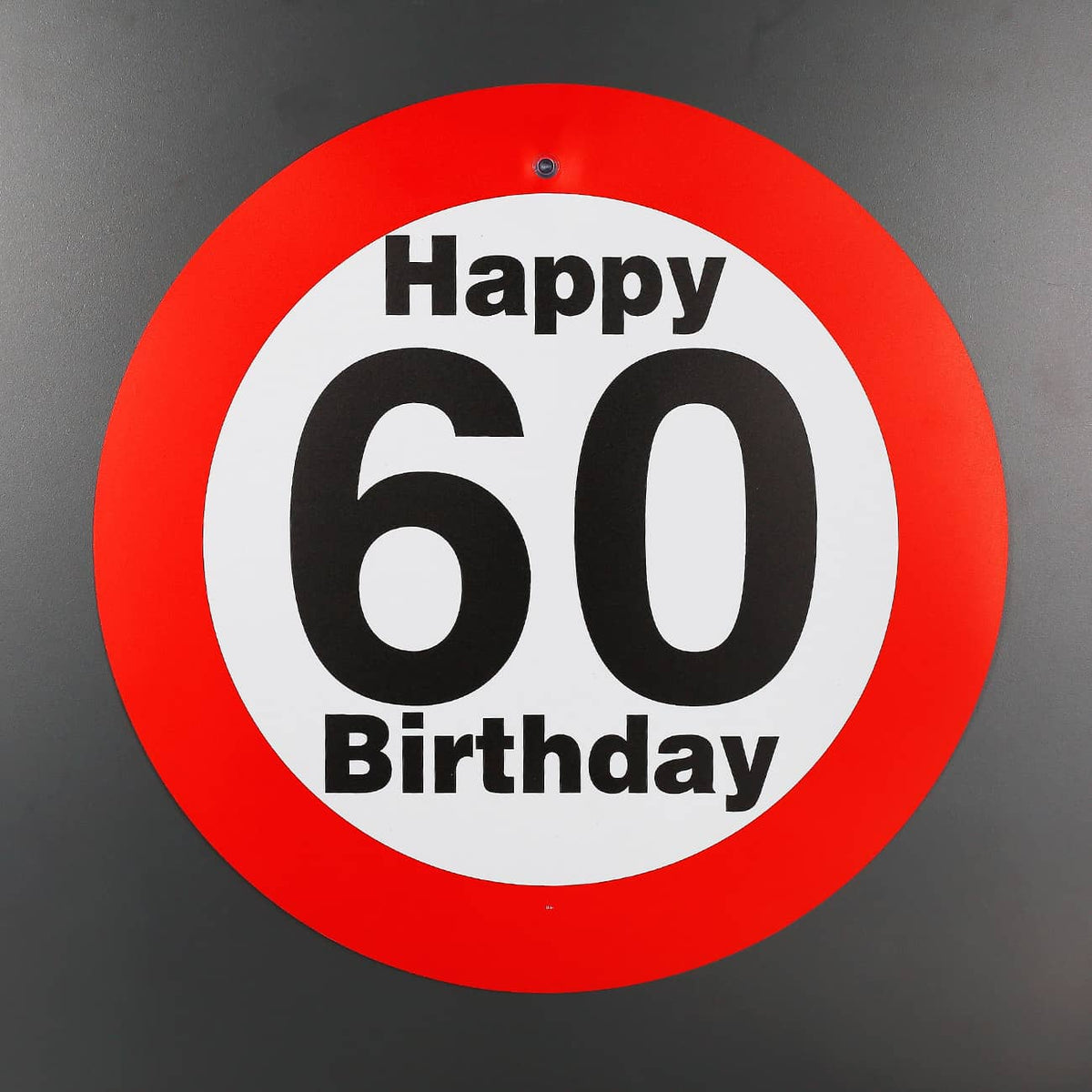 Verkehrsschild mit Saugnapf zum 60.