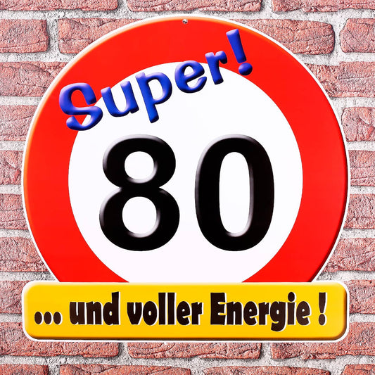 XXL Schild aus Pappe passend zum 80.