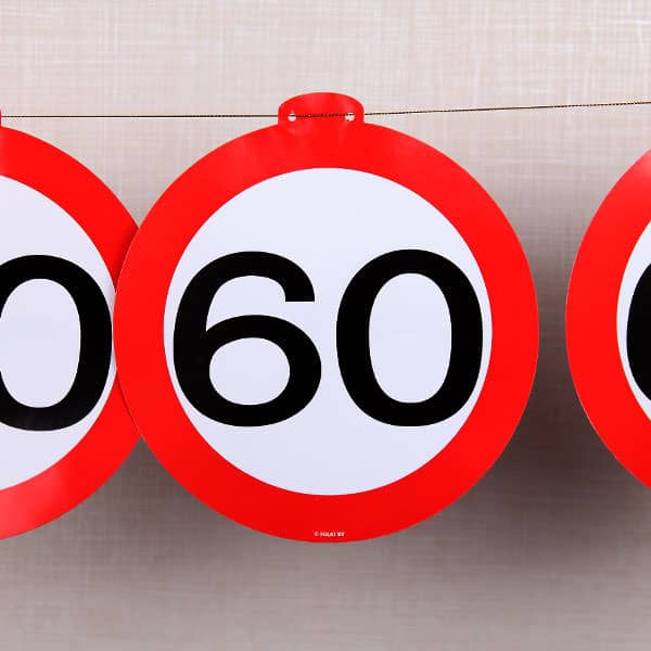 Wimpelkette - Verkehrschild 60