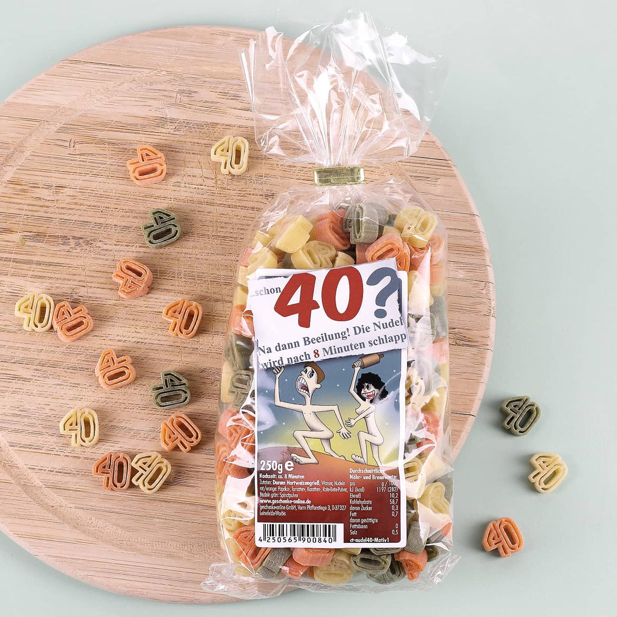 Zahlennudeln zum 40. Geburtstag