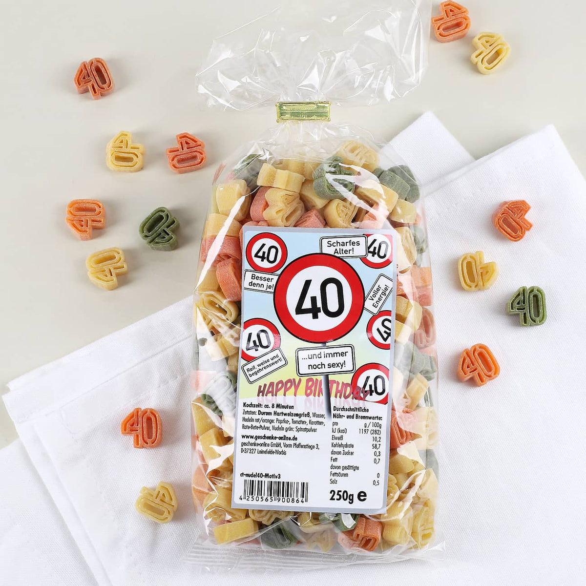 Zahlennudeln zum 40.