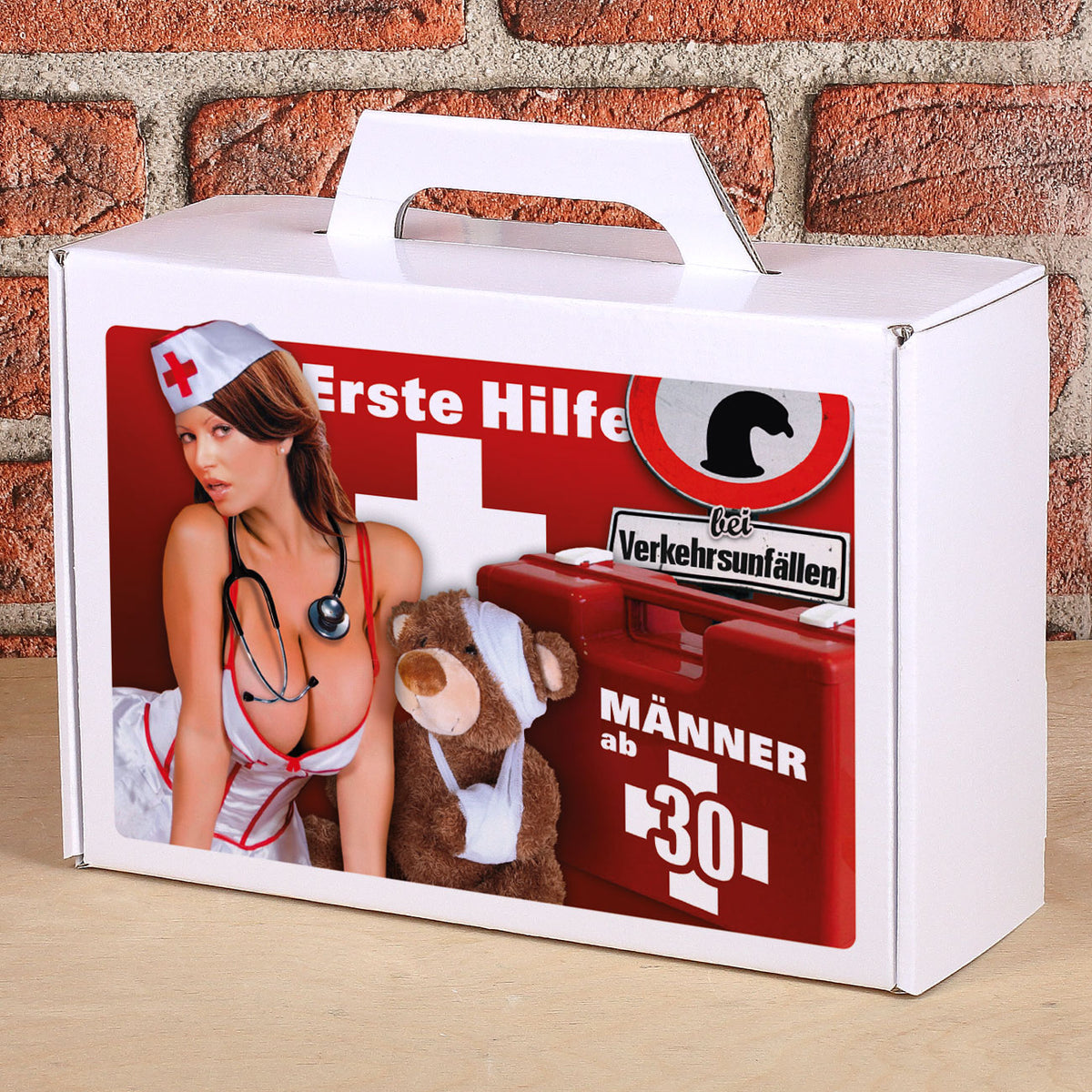 Bedruckter Pappkoffer