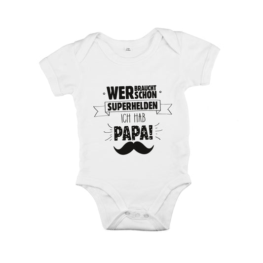 Bedruckter Baby Body - Superhelden Papa