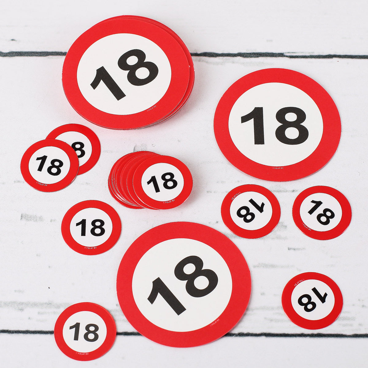 Konfetti Set mit Verkehrsschilder 18