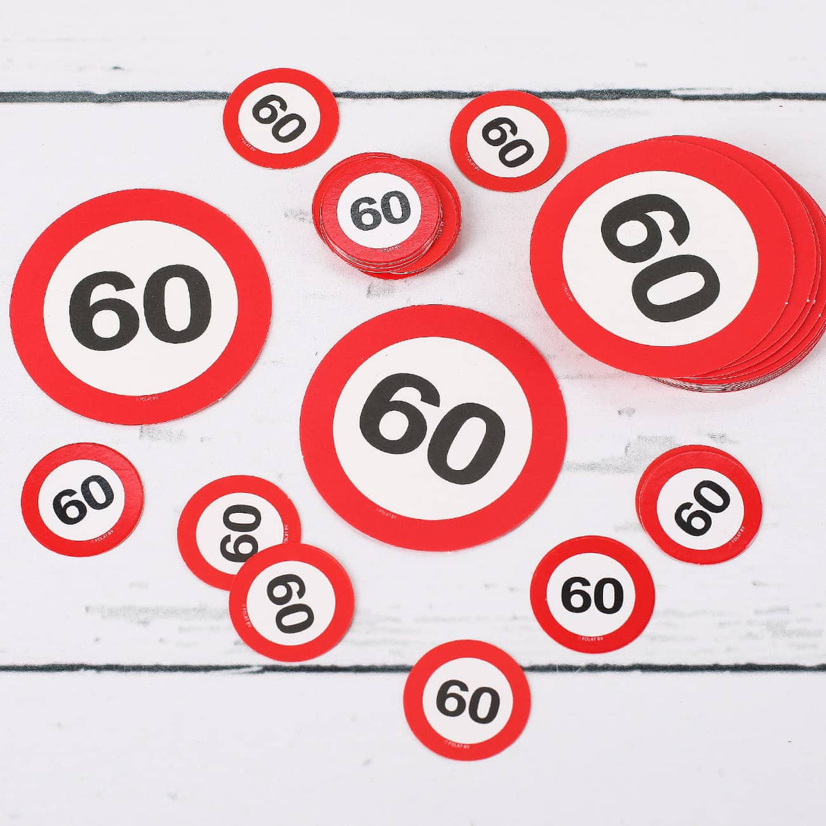 Konfetti Set mit Verkehrsschilder 60