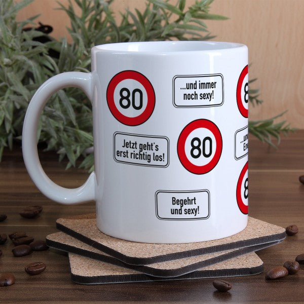 Kaffeetasse zum 80. Geburtstag