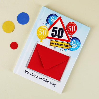 kleines Buch als Geldgeschenk zum 50. Geburtstag