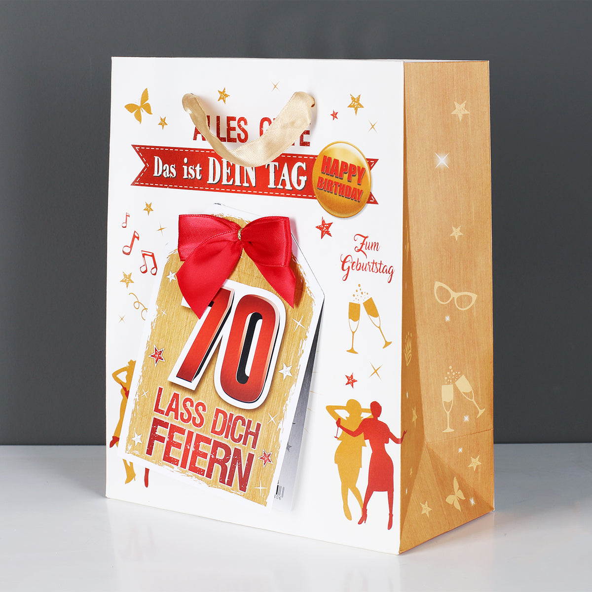 Geschenktasche zum 70. - Lass dich feiern