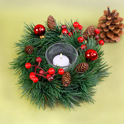 Adventskranz aus Tannenzweigen in zwei Größen | Hochwertige Kunst Dekoration zu Weihnachten
