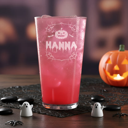 Trinkglas mit Gravur zu Halloween | 300 ml | Graviertes Glas mit Grusel-Motiv
