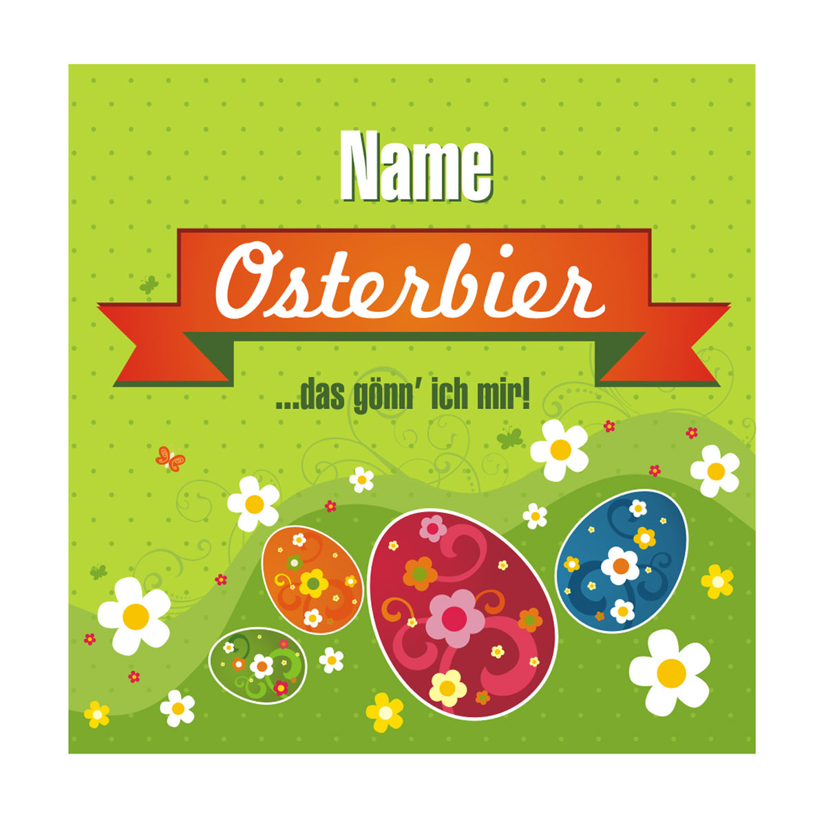Bieraufkleber Osterbier mit Wunschname