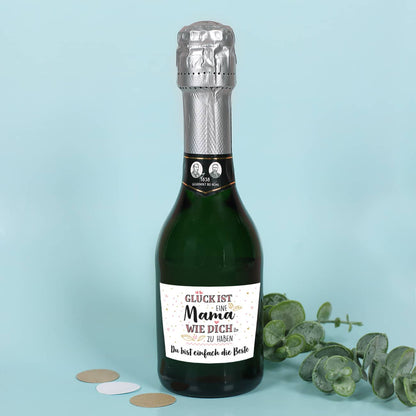 Sektflasche zum Muttertag mit Wunschtext