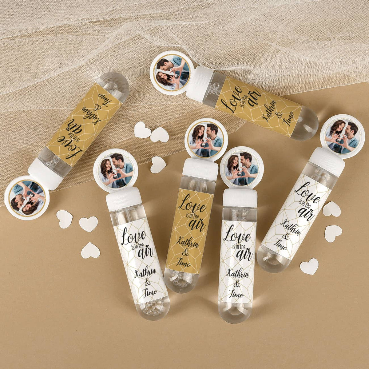 Große Seifenblasen im 6er Set zur Hochzeit