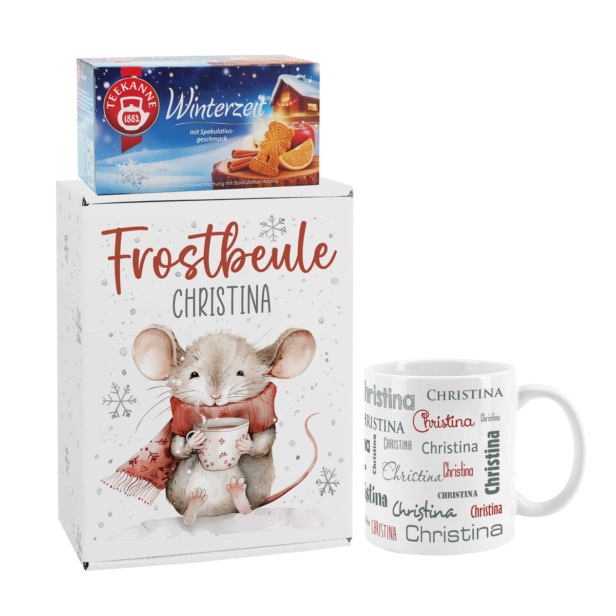 Geschenkset zu Weihnachten mit Personalisierung