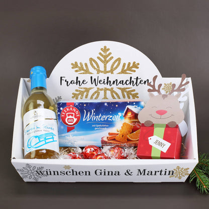 Geschenkset zu Weihnachten mit Glühwein, Tee und Schokolade