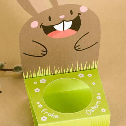 Überraschungsei mit personalisierter Geschenkverpackung zu Ostern | Osterhase "Frohe Ostern"