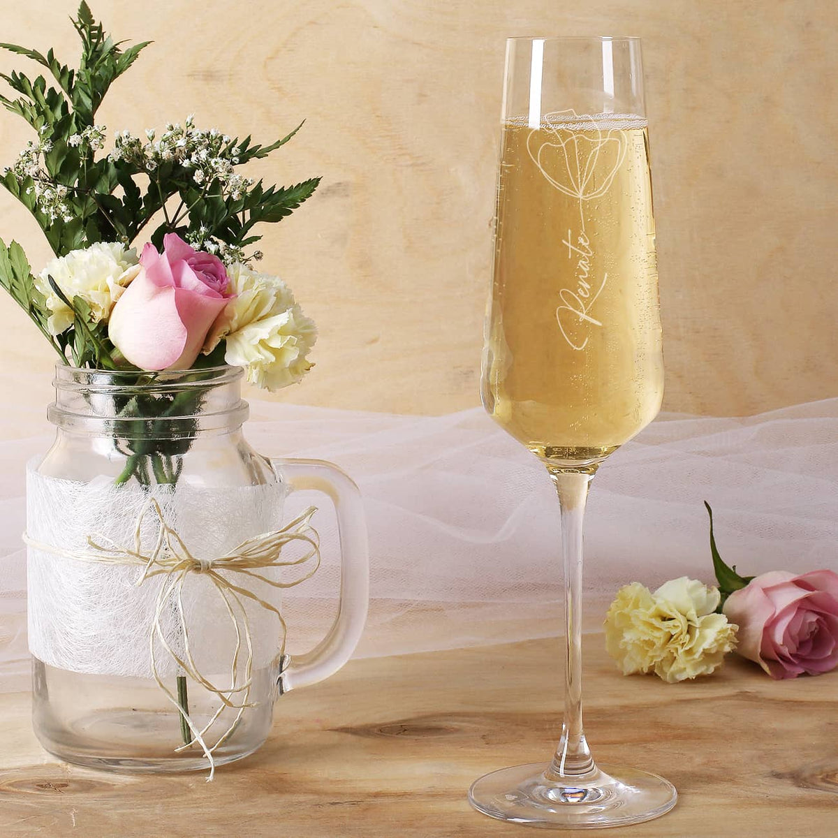 Sektglas mit Namensgravur
