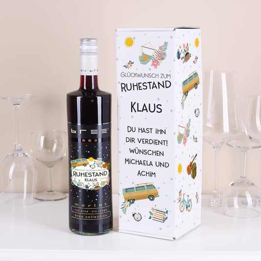 BREE Rotwein mit bedruckter Verpackung zum Ruhestand