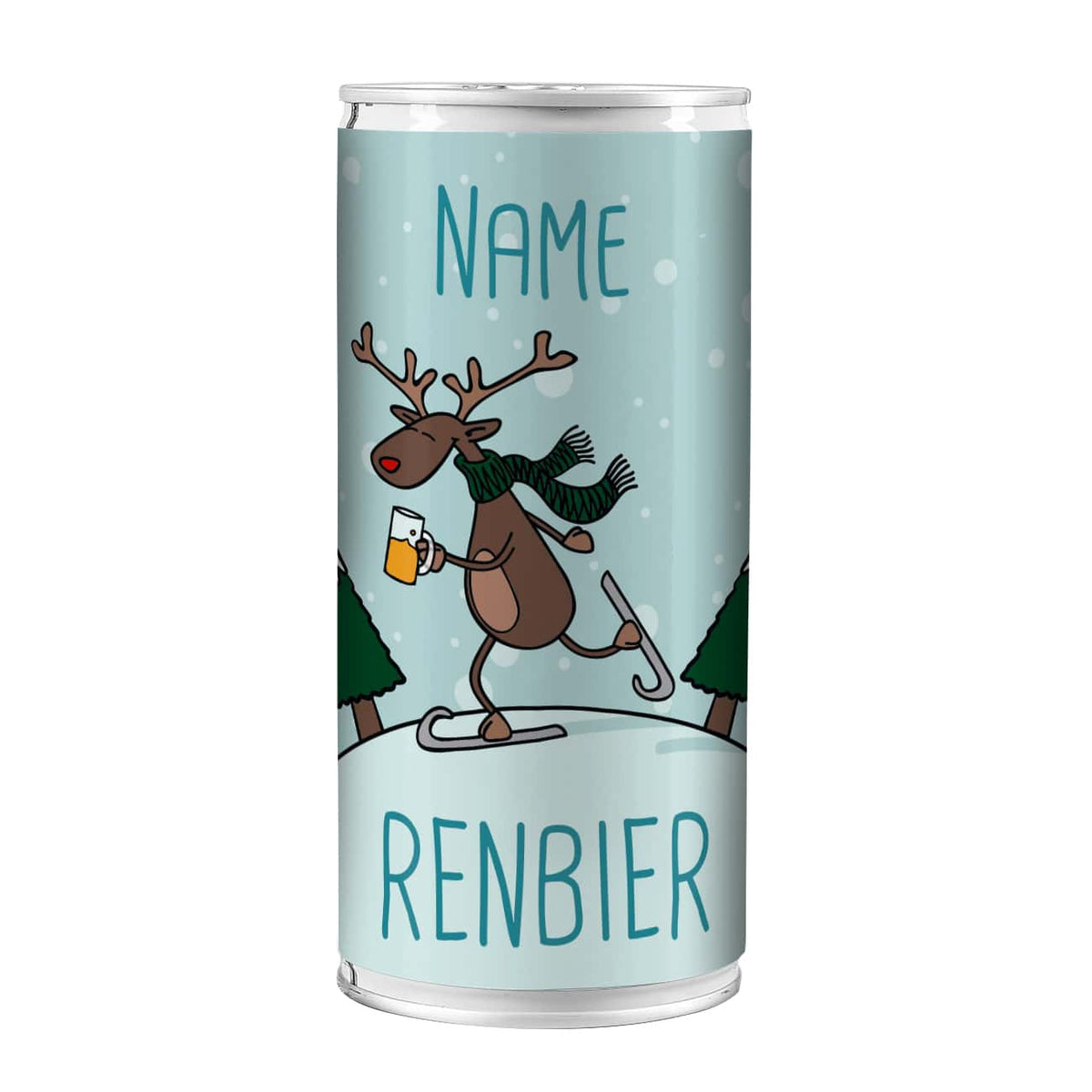 Renbier zu Weihnachten mit Name