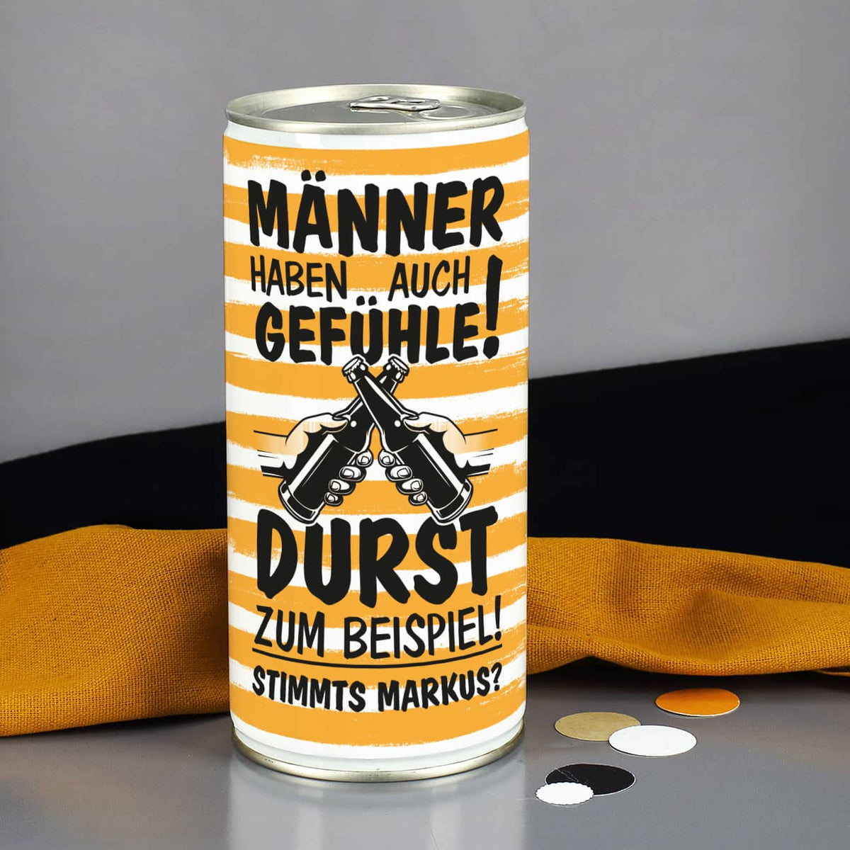Personalisierte Bierdose als Männergeschenk für jeden Anlass