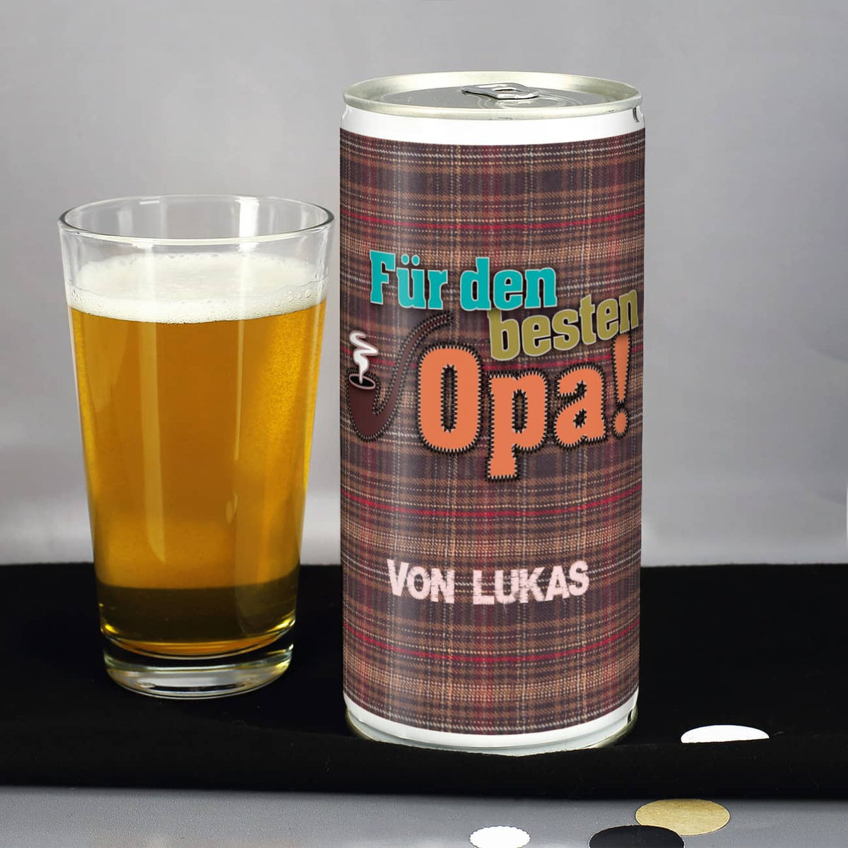 1 L Bierbüchse für den Opa