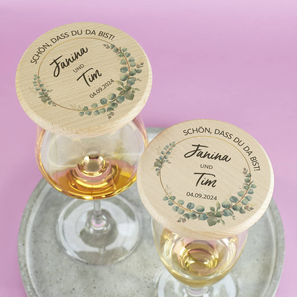 Gastgeschenk zur Hochzeit - Glasabdeckung