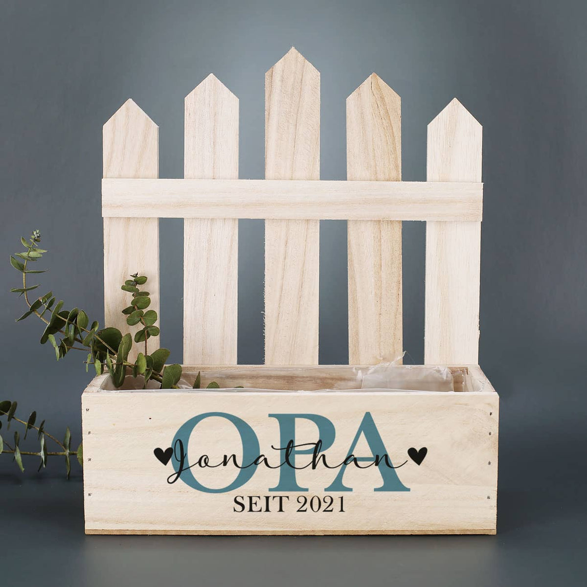 Personalisierte Pflanzkiste für Opa zum Vatertag oder Geburtstag