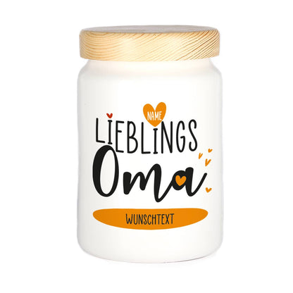 Lieblingsoma - Aufbewahrungsdose mit Name, Wunschtext