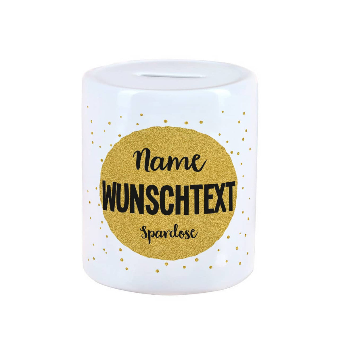 Spardose mit Name und Wunschtext