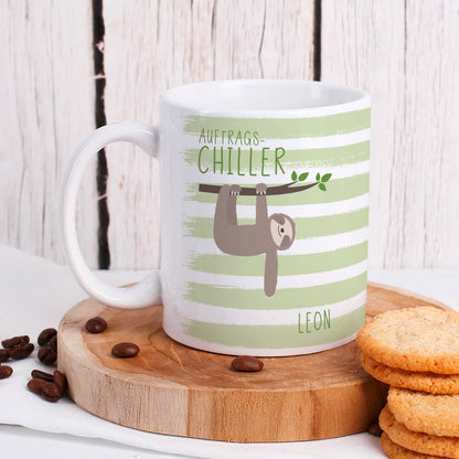 Tasse "Auftragschiller" mit Name