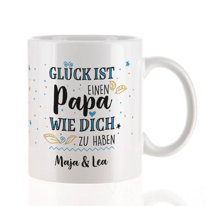 Glück ist, einen Papa wie dich zu haben - Tasse mit Text